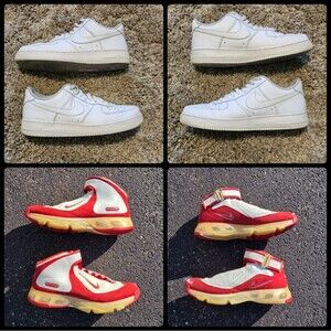 Nike Air Force 1 Triple White + Nike Air Max 360 BB Varsity Red  - sz 11.5 Lot